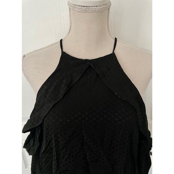 Bardot Sky Cold Shoulder Top Black Size 10 Large - Picture 8 of 16